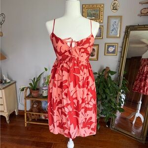 Nine West Coral and Peach Floral Dress